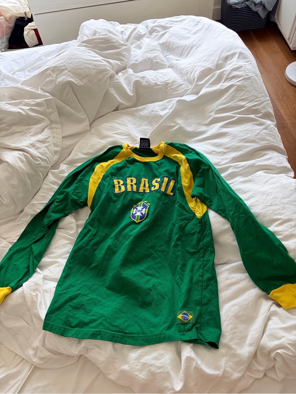 Brasil Long-Sleeve 100 Cotton in Green & Yellow